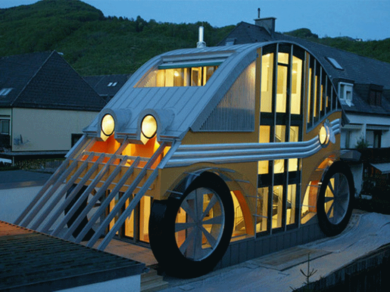 креативні будівлі — будинок-автомобіль у Зальцбурзі